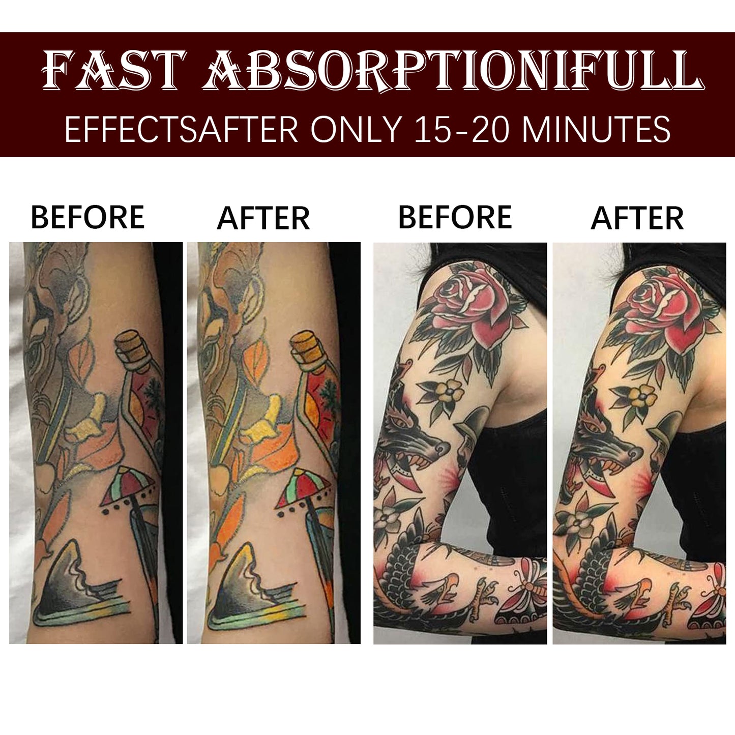 AFTERCARE TATTOO BUTTER Enhances Colors OLD & NEW TATTOO Heals and Protects Balm