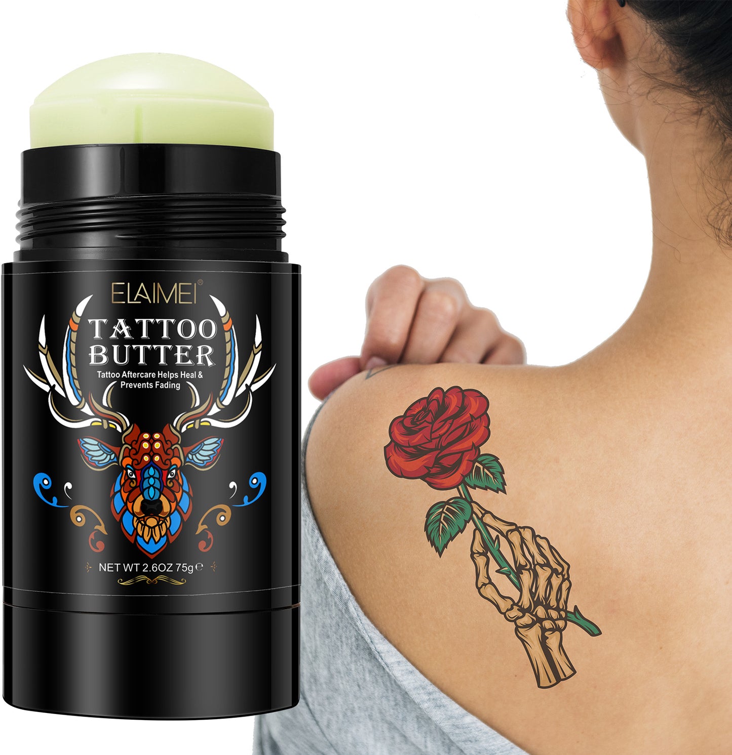 AFTERCARE TATTOO BUTTER Enhances Colors OLD & NEW TATTOO Heals and Protects Balm