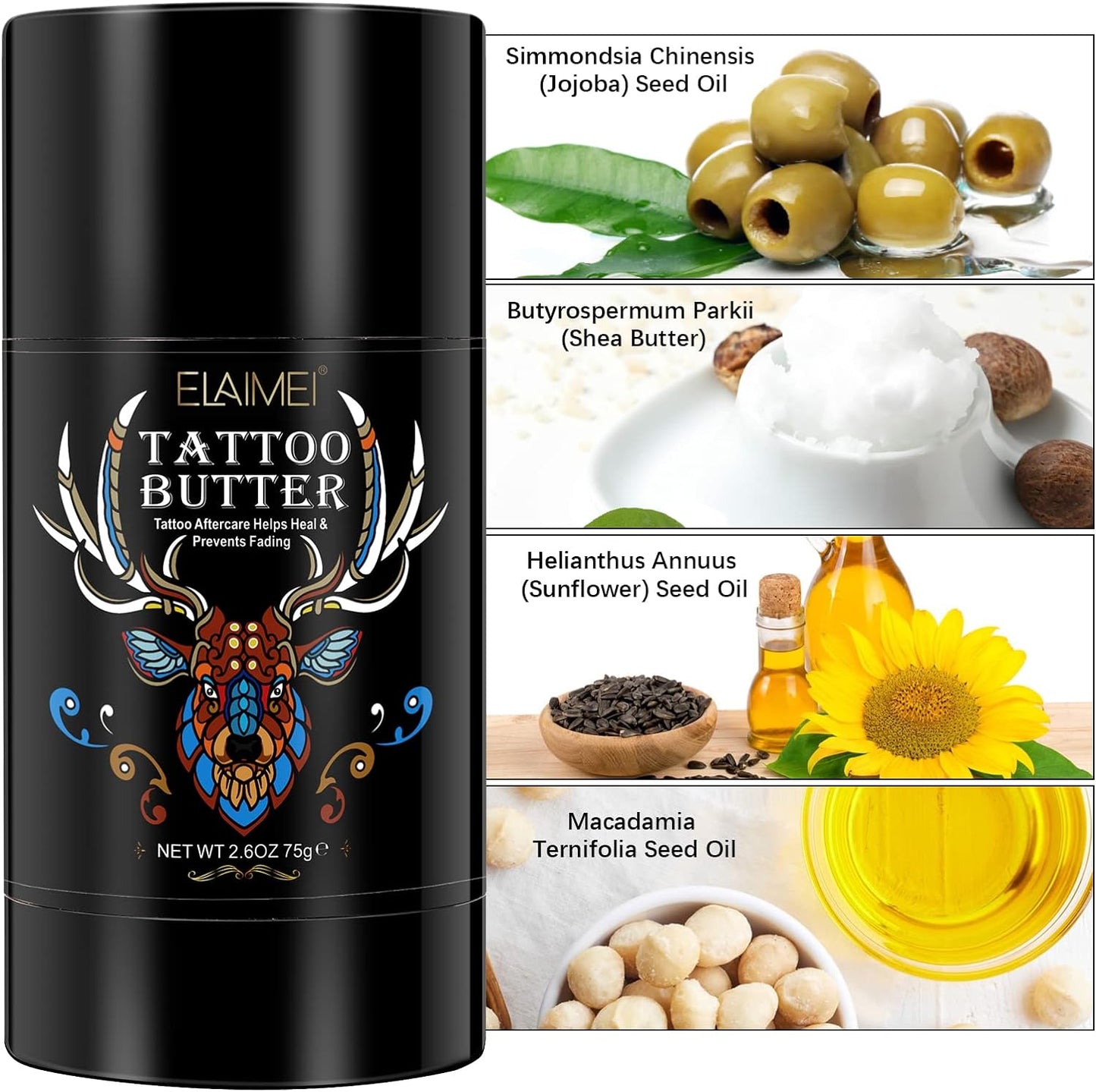 AFTERCARE TATTOO BUTTER Enhances Colors OLD & NEW TATTOO Heals and Protects Balm