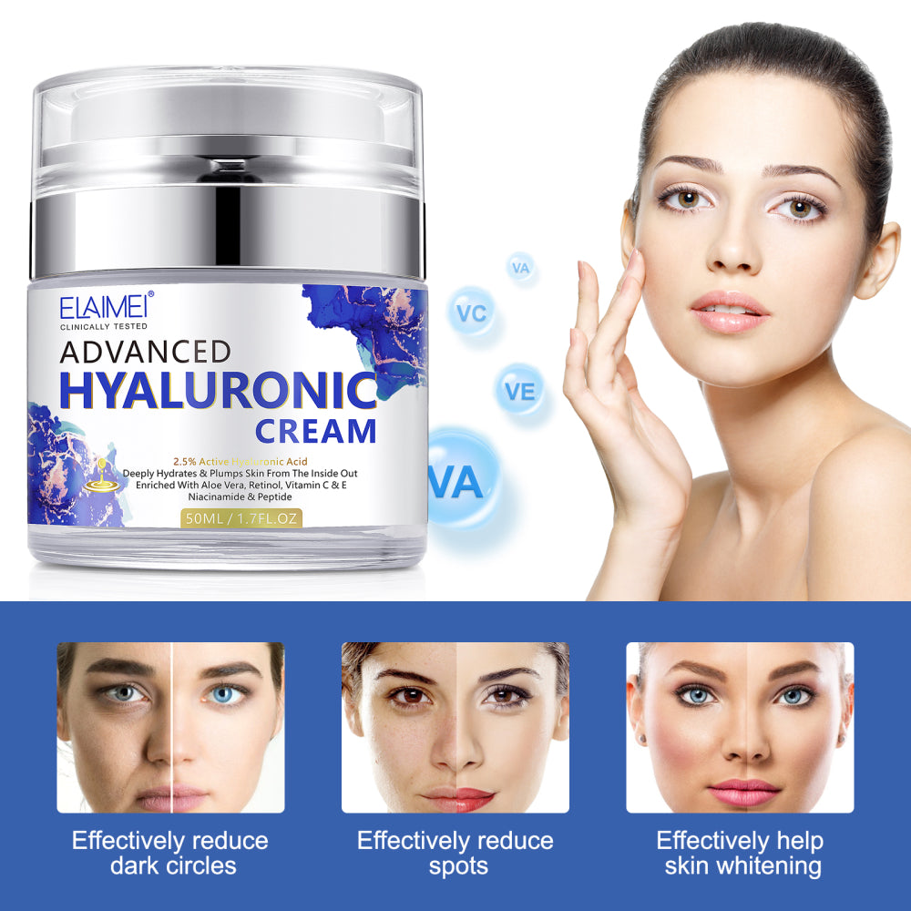 Elaimei Pure Hyaluronic Acid Cream Vitamin C Anti Wrinkles Blemishes Anti-Aging Face