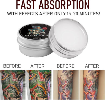 Tattoo Balm Aftercare Butter Cream, Color Enhance Moisturizer for Old and New Tattoos, No-Petroleum Formula, Daily Tattoo Maintenance