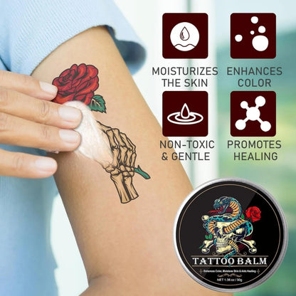 Tattoo Balm Aftercare Butter Cream, Color Enhance Moisturizer for Old and New Tattoos, No-Petroleum Formula, Daily Tattoo Maintenance