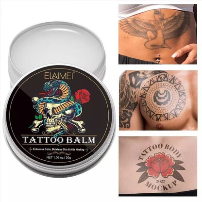 Tattoo Balm Aftercare Butter Cream, Color Enhance Moisturizer for Old and New Tattoos, No-Petroleum Formula, Daily Tattoo Maintenance