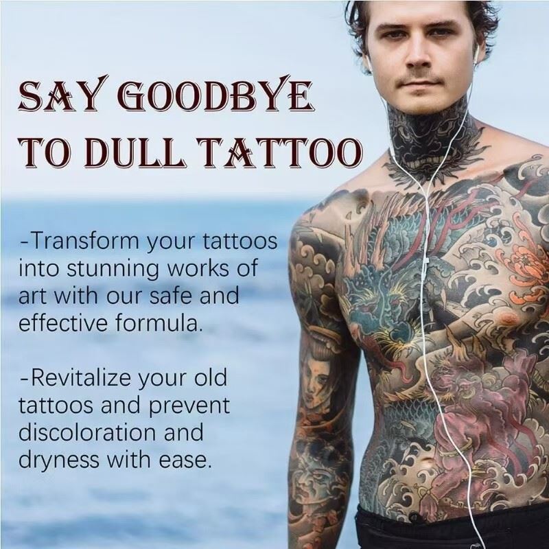 Tattoo Balm Aftercare Butter Cream, Color Enhance Moisturizer for Old and New Tattoos, No-Petroleum Formula, Daily Tattoo Maintenance
