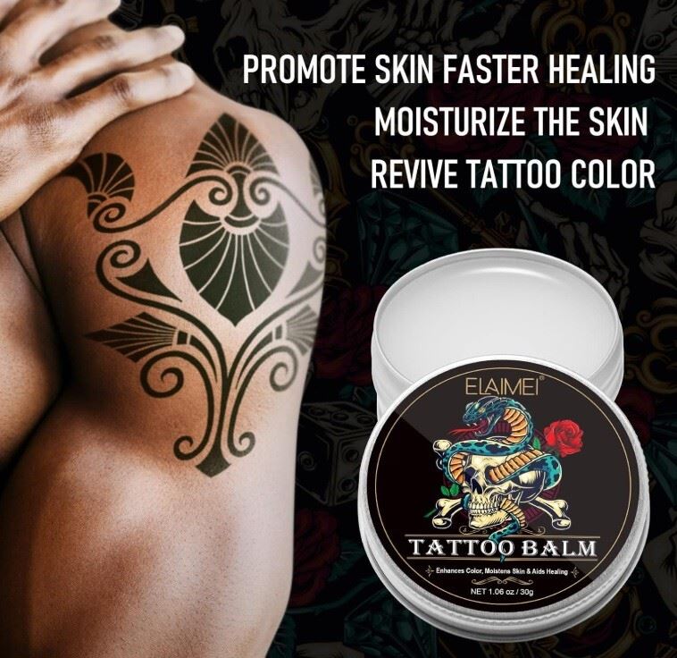 Tattoo Balm Aftercare Butter Cream, Color Enhance Moisturizer for Old and New Tattoos, No-Petroleum Formula, Daily Tattoo Maintenance