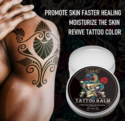 Tattoo Balm Aftercare Butter Cream, Color Enhance Moisturizer for Old and New Tattoos, No-Petroleum Formula, Daily Tattoo Maintenance