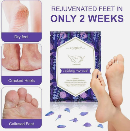Elaimei Exfoliating Peel Foot Care Sock Mask Baby Soft Skin Feet Removes Callus Lavender