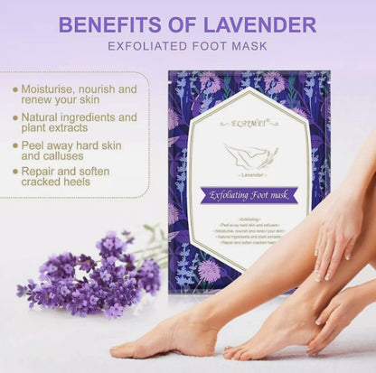Elaimei Exfoliating Peel Foot Care Sock Mask Baby Soft Skin Feet Removes Callus Lavender