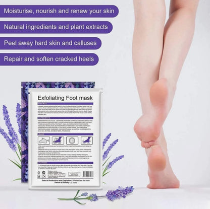 Elaimei Exfoliating Peel Foot Care Sock Mask Baby Soft Skin Feet Removes Callus Lavender
