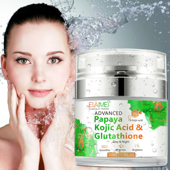 Elaimei Papaya Kojic Acid Skin Whitening Face Cream , Lightening Anti Wrinkle Blemishes Dark Spot Effective