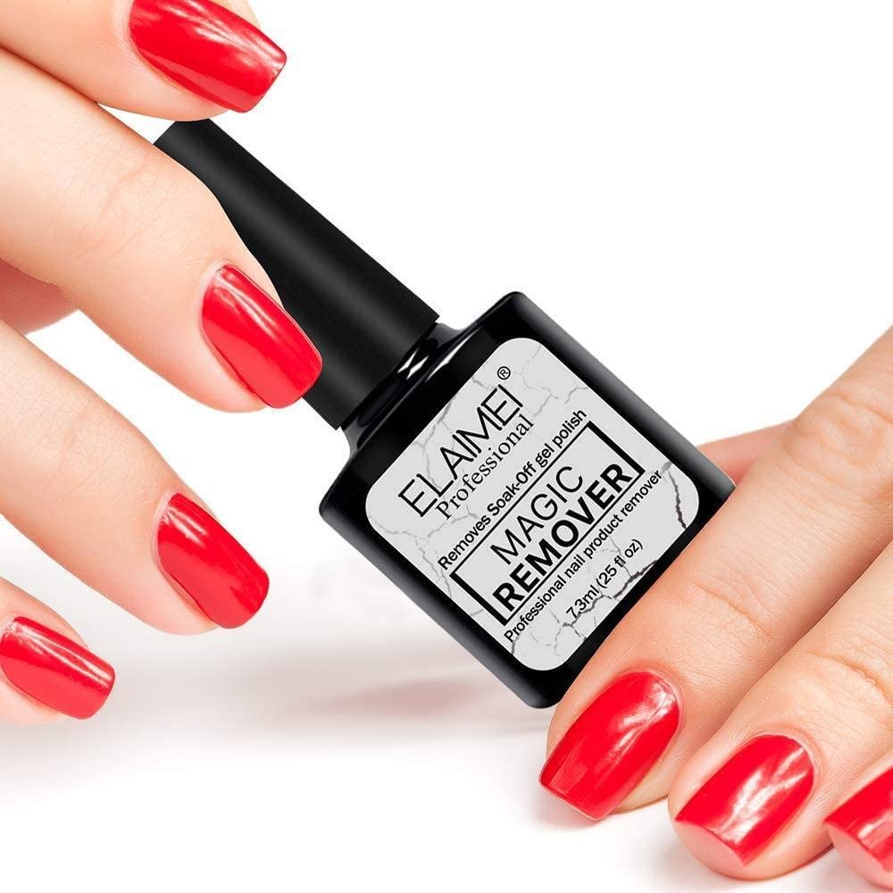 Elaimei Magic Nail Polish Remover Manicure Pedicure Soak-Off Gel Polish Remover