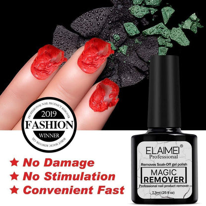 Elaimei Magic Nail Polish Remover Manicure Pedicure Soak-Off Gel Polish Remover