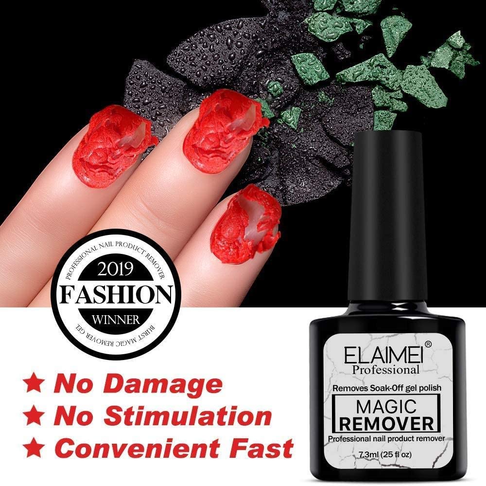 Elaimei Magic Nail Polish Remover Manicure Pedicure SoakOff Gel Polis