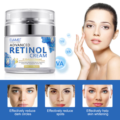 Elaimei Pure Retinol Face Cream 2,5% Anti Aging Wrinkles Moisturizer Acne Facial Repair Reduce