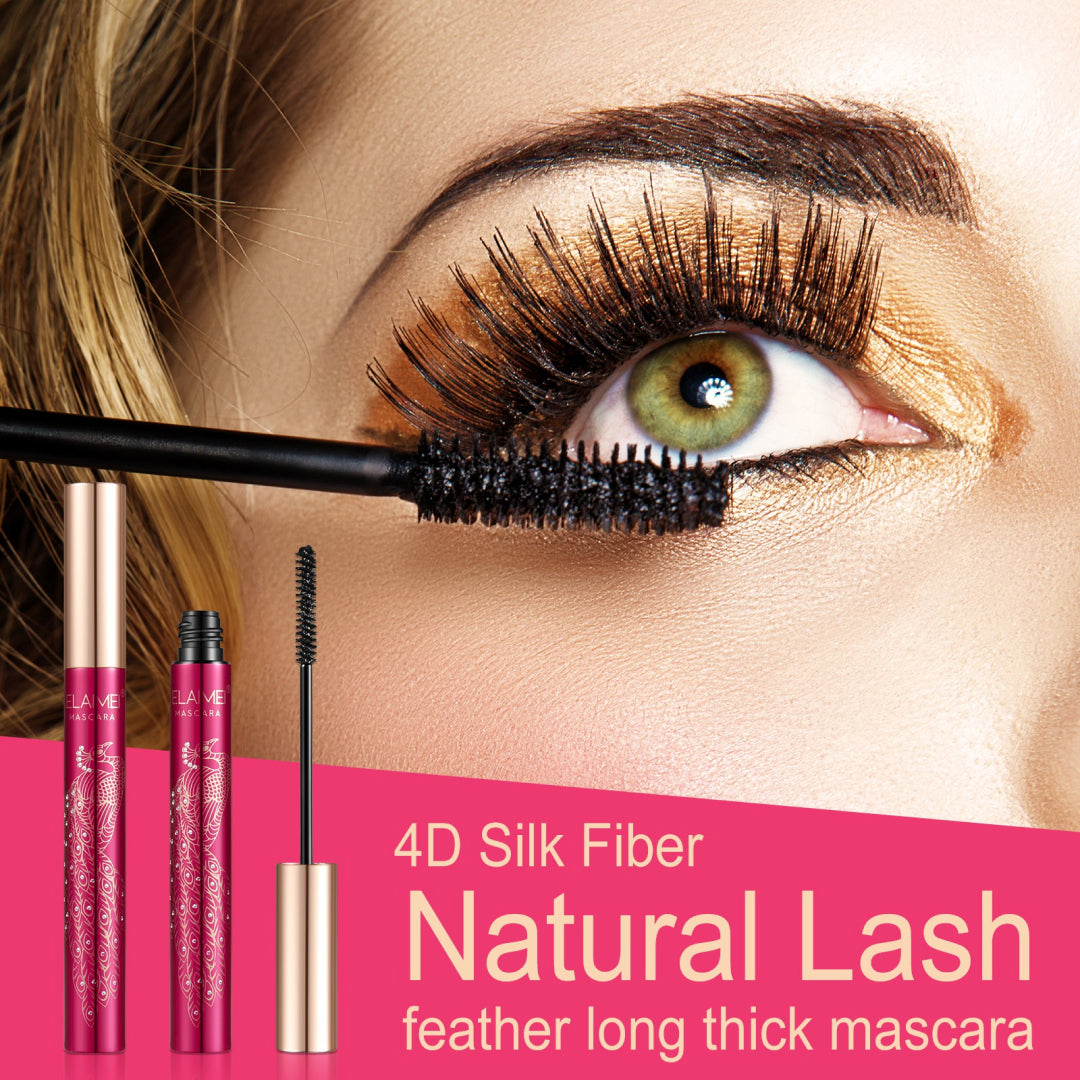 4D Silk Fiber Eyelash Mascara Extension Makeup Waterproof Eye Lash Make Up Applicator Brush 10ml Black