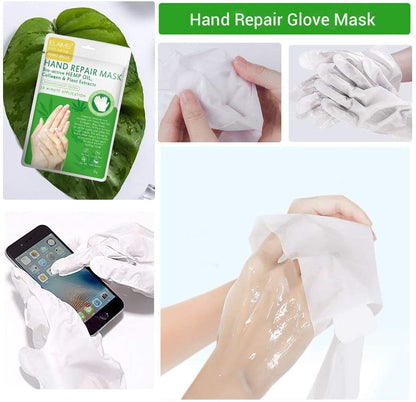 Elaimei Moisturising Hand Repair Mask with Bio-Active Hemp Oil , Rich Multi-Vitamin Blend, Serum, Collagen and Shea Butter