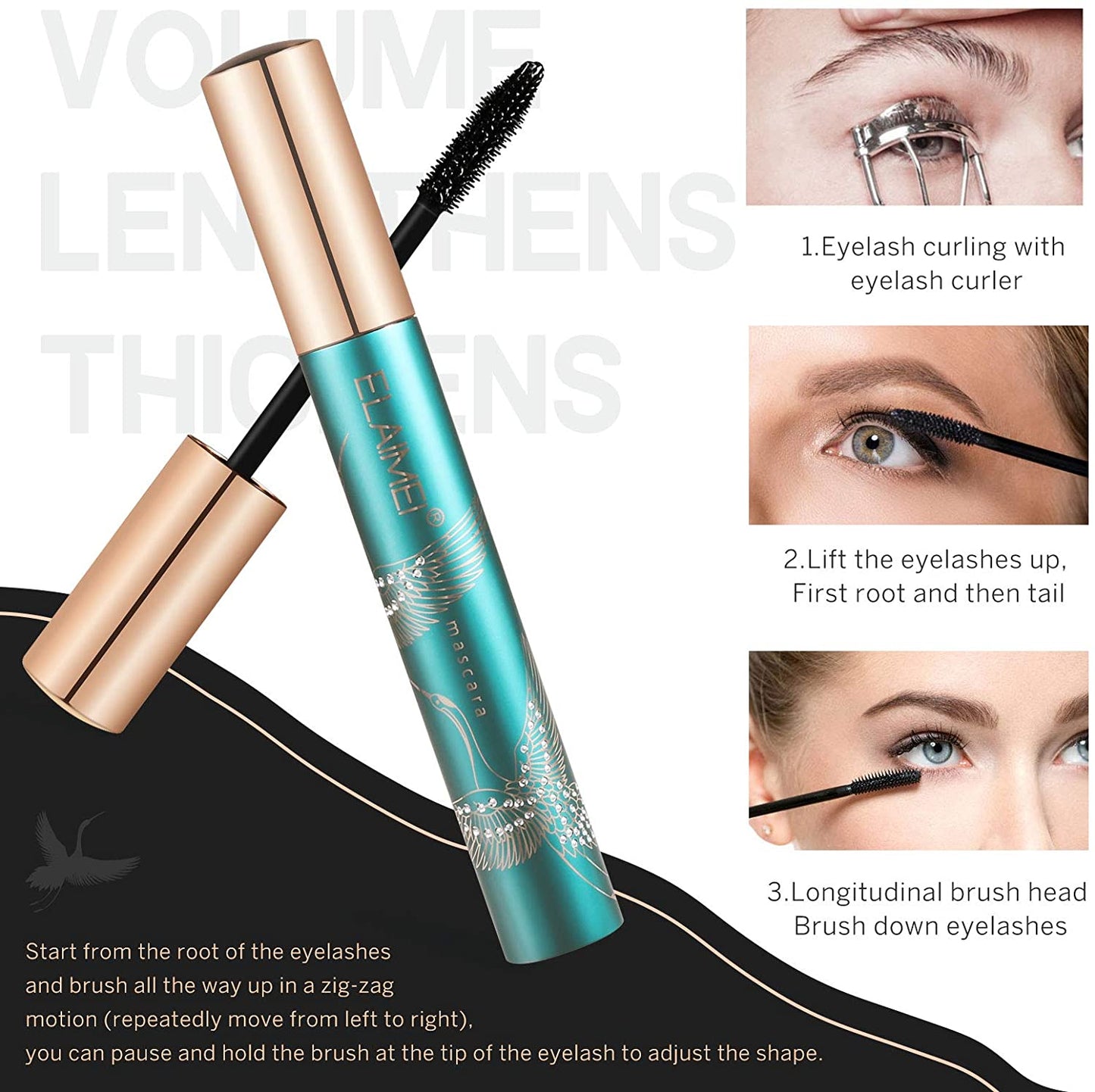 Elaimei Super Dazzle Thick Long Volume Mascara