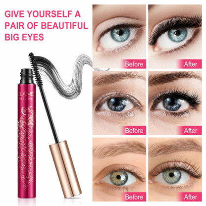 4D Silk Fiber Eyelash Mascara Extension Makeup Waterproof Eye Lash Make Up Applicator Brush 10ml Black