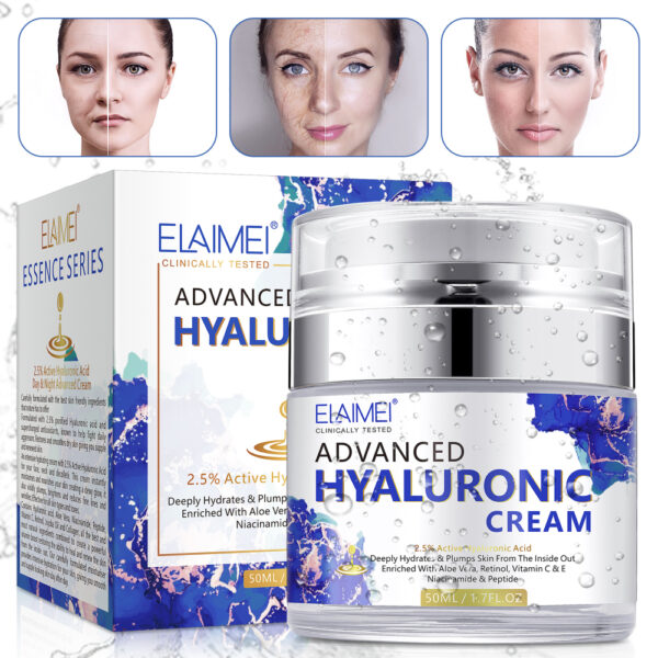 Elaimei Pure Hyaluronic Acid Cream Vitamin C Anti Wrinkles Blemishes Anti-Aging Face