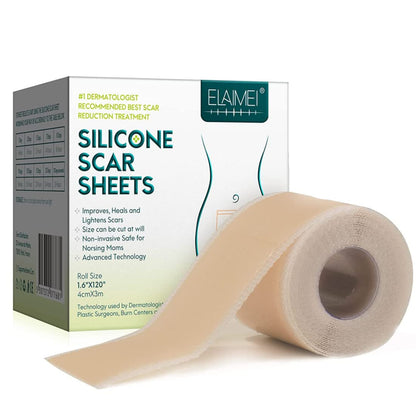 Elaimei Silicone Gel Sheet Patch Scar Removal Wound Skin Repair Treatment Remover Keloid Surgery - 3M Long