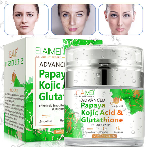 Elaimei Papaya Kojic Acid Skin Whitening Face Cream , Lightening Anti Wrinkle Blemishes Dark Spot Effective