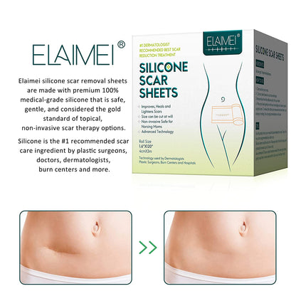 Elaimei Silicone Gel Sheet Patch Scar Removal Wound Skin Repair Treatment Remover Keloid Surgery - 3M Long