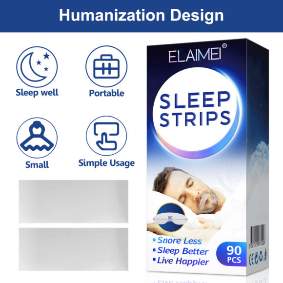 Elaimei Anti Snoring Sleep Strips Gentle Mouth Tape for Nose Breathing Low Loud Snoring Relief