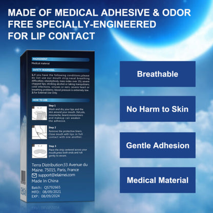 Elaimei Anti Snoring Sleep Strips Gentle Mouth Tape for Nose Breathing Low Loud Snoring Relief