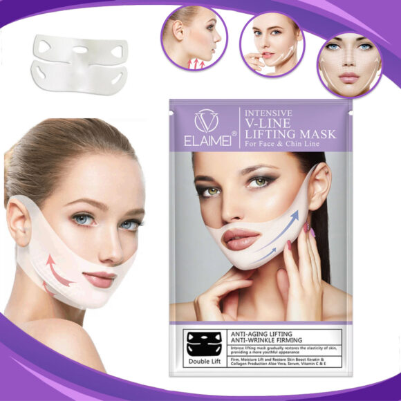 Elaimei V Line Shaping Face Masks Lifting Anti-Aging Double Chin Reducer Neck Strap Slimming Firming