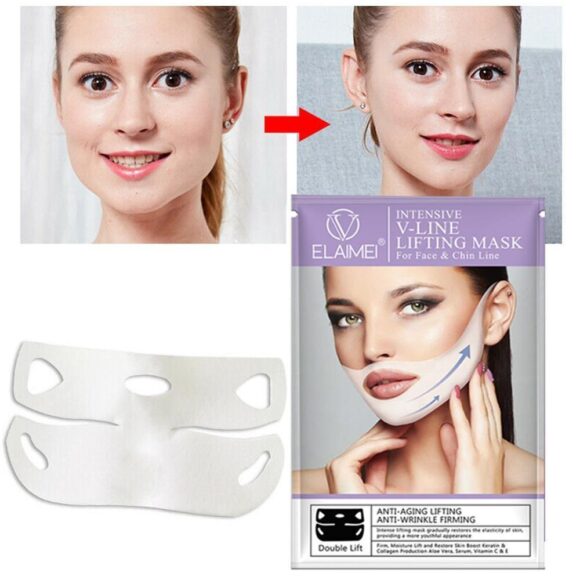 Elaimei V Line Shaping Face Masks Lifting Anti-Aging Double Chin Reducer Neck Strap Slimming Firming